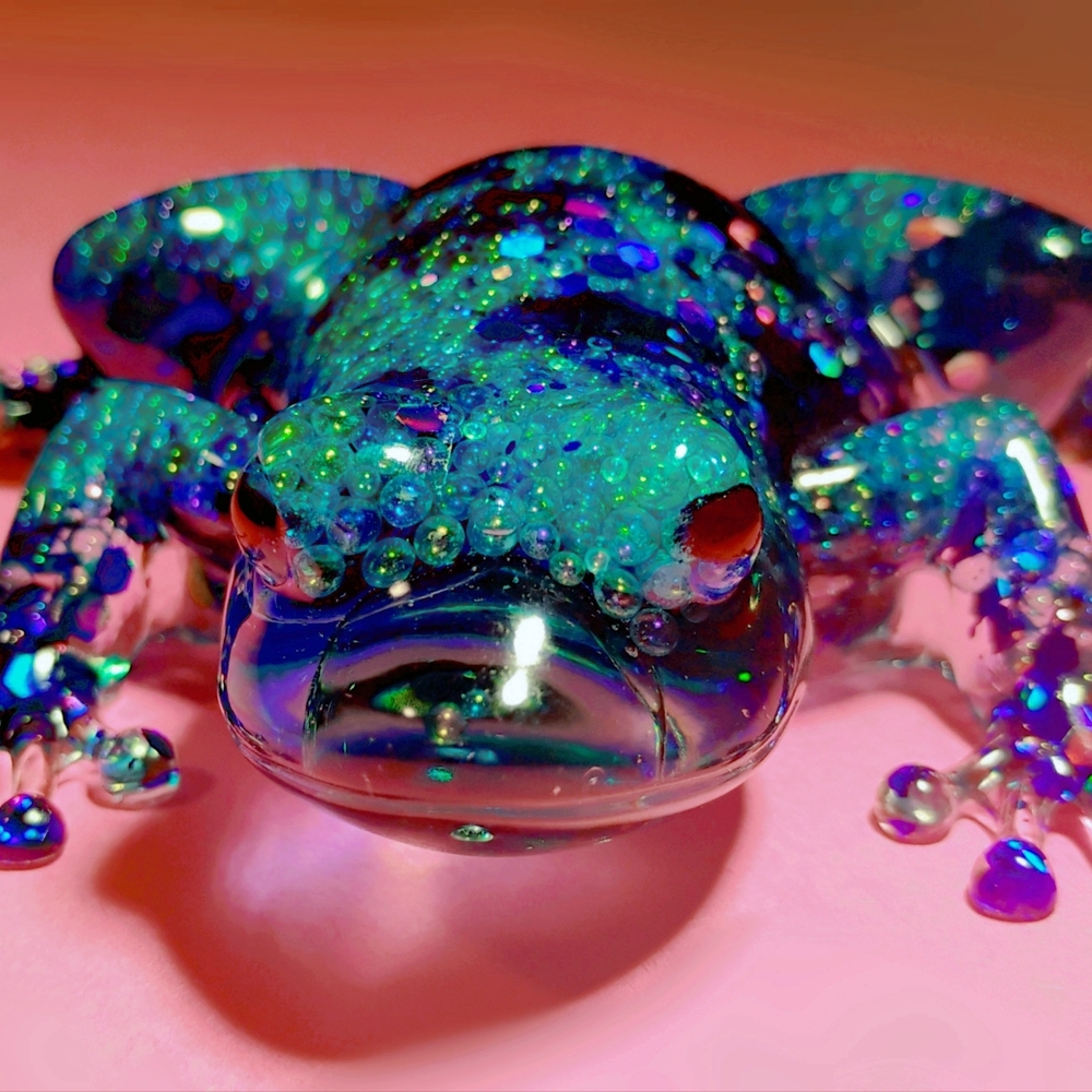 Colorful Resin Frog Figurine